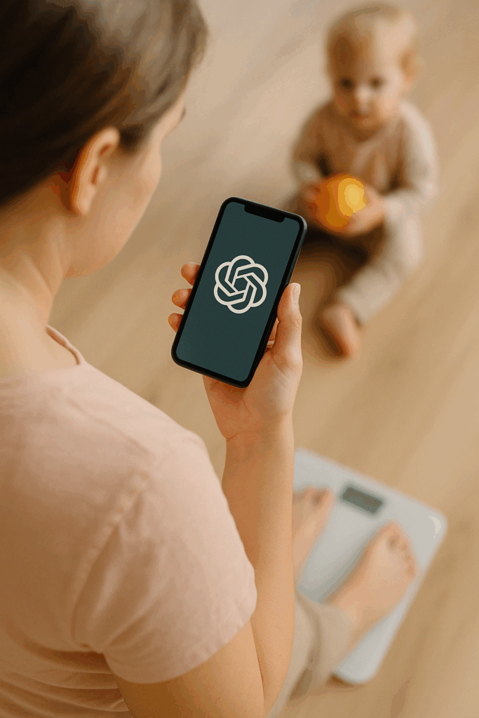 Abnehmen mit KI – Wie ChatGPT Mamas beim Abnehmen unterstützt ChatGPT Image 29. Aug. 2025 13 17 18 683x1024