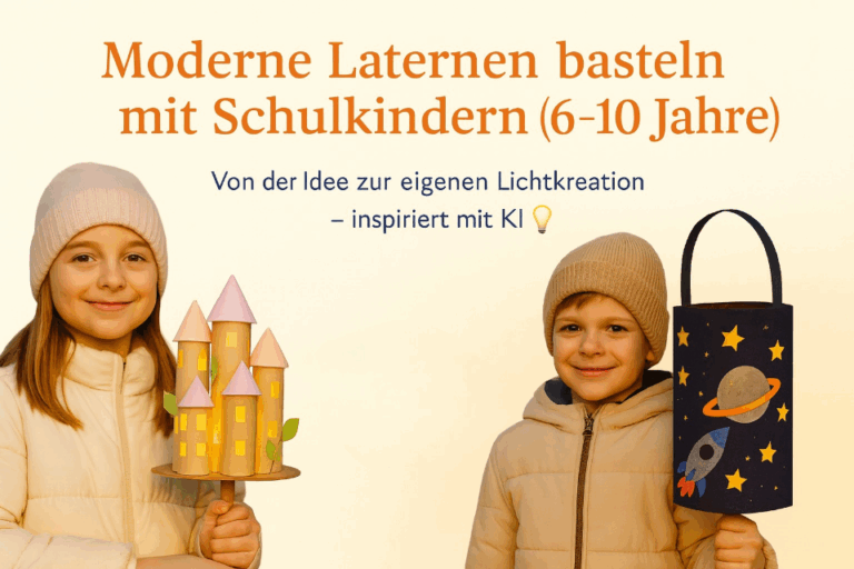 7 moderne Laternenideen für Grundschulkinder (6–10 Jahre)