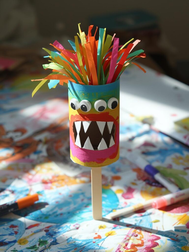 Stabtheater mit Klopapierrollen basteln 1000409319