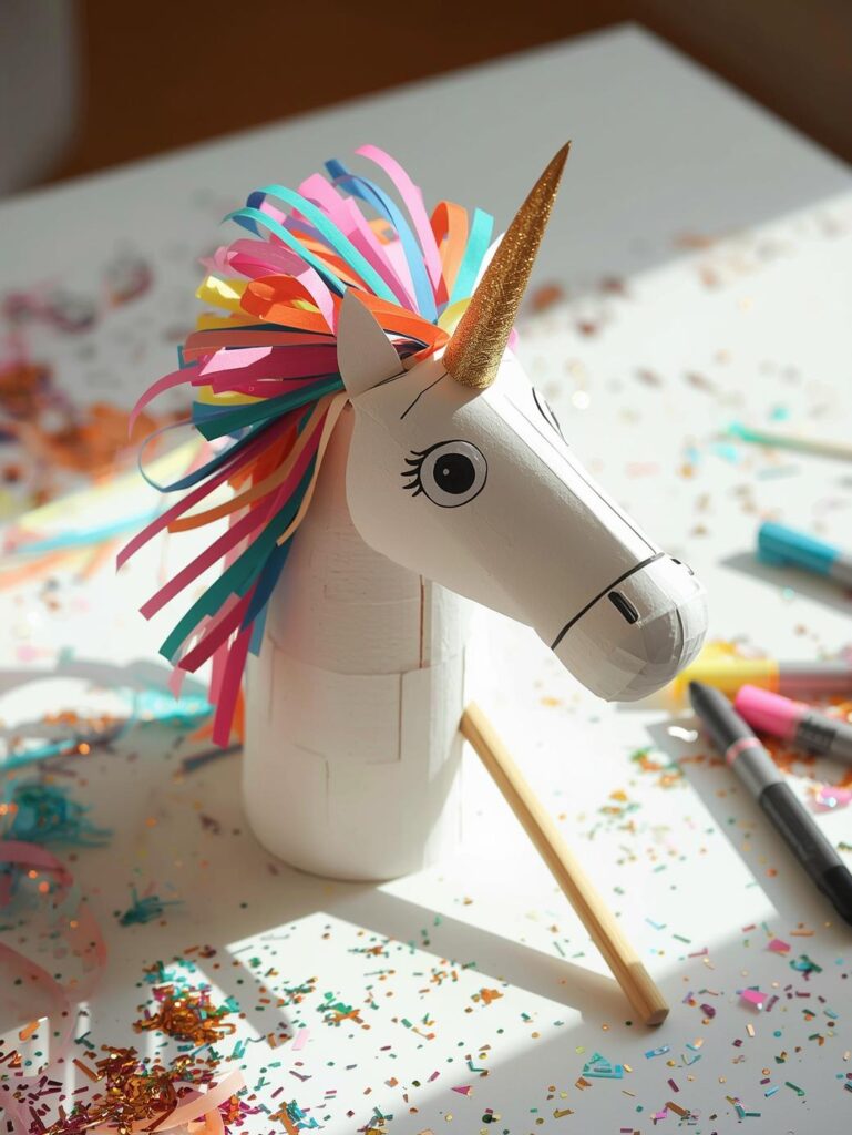 Stabtheater mit Klopapierrollen basteln 1000409322