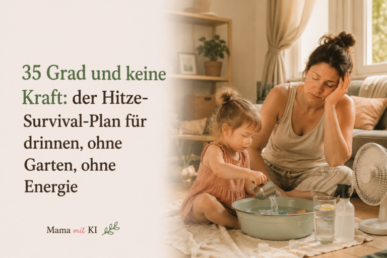 35 Grad und keine Kraft: der Hitze-Survival-Plan für drinnen, ohne Garten, ohne Energie