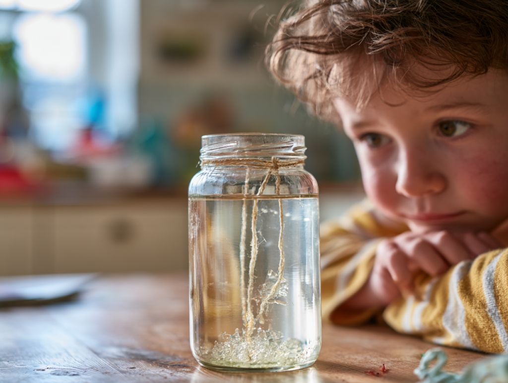 Marie Curie für Kinder: 5 Forscher-Ideen über Neugier und Durchhalten u6386941713 a glass jar filled with warm water and a string h 6f0058b5 173b 4e94 8e6b 0bfac733c119 2