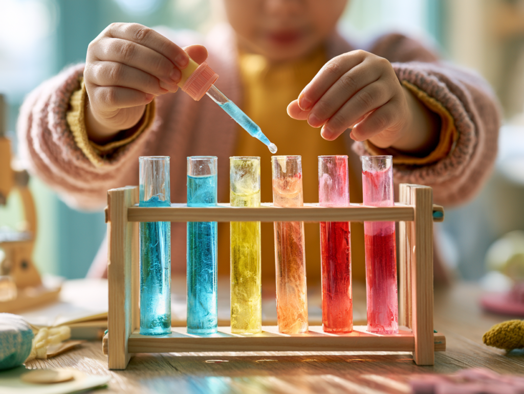 Marie Curie für Kinder: 5 Forscher-Ideen über Neugier und Durchhalten u6386941713 close up of a childs hands carefully mixing color 74dde306 8a3e 4acd 8439 a7b14d9c8680 3