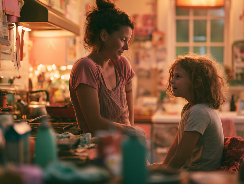 u6386941713 photorealistic candid family scene of a mother co c02d344d 19a6 4629 bbcf 83e66aadfc41 1