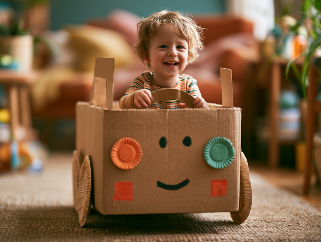 u6386941713 photorealistic handmade cardboard car made from a 46231985 573e 4634 a885 c748396687e5 2