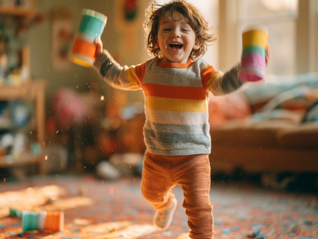 u6386941713 photorealistic joyful preschool child shaking a c e06f7f63 cbe6 4e47 8ce5 05ea5a47cf85 0