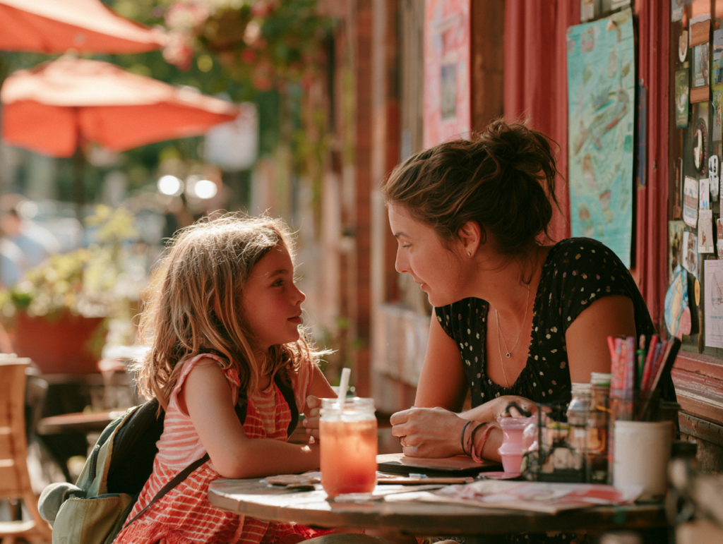 u6386941713 photorealistic mother and school age child sittin 209805c0 3656 4d06 8eb7 ba71ce056288 0