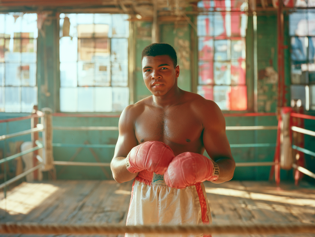 Muhammad Ali für Kinder: 5 Mut-Ideen, die an sich glauben lassen u6386941713 young muhammad ali in a 1960s boxing gym confiden 70a4d48d a59e 45d6 bf8f 1e7c59ecc237 3