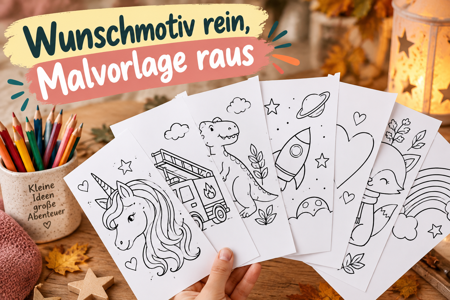 Selbstgemachte Malvorlagen zum Ausdrucken